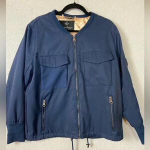 Nanette Lepore Blue Sport Casual Cotton  zipper Jacket Sz XL